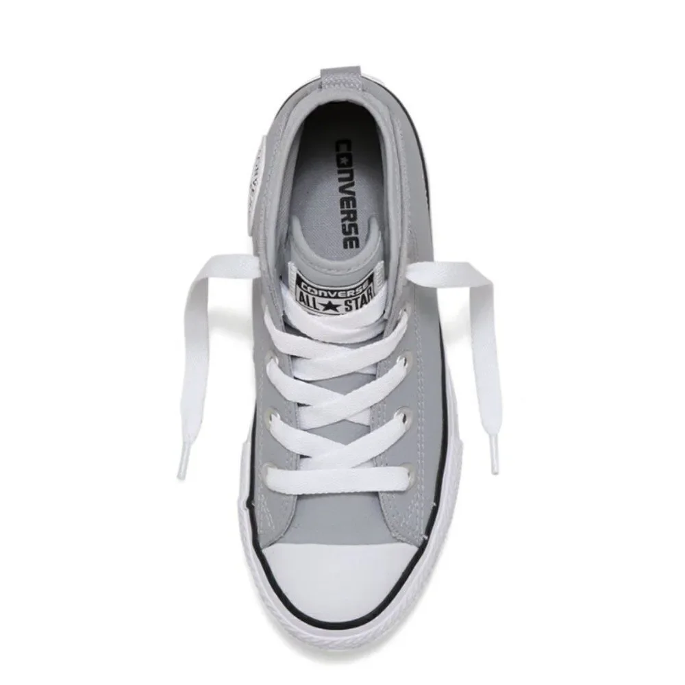 Converse Kids Chuck Taylor All Star Syde Street Leather Youth Mid Grey S…